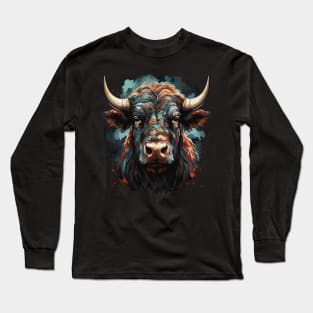 Patriotic Bison Long Sleeve T-Shirt